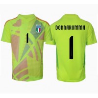 Camiseta Italia Gianluigi Donnarumma #1 Portero Primera Equipación Replica Eurocopa 2024 mangas cortas